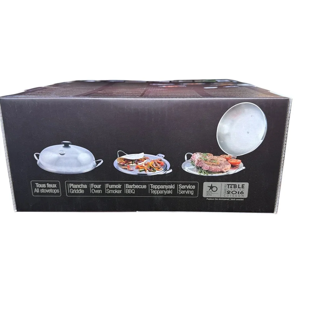 Mastrad Paris O'plancha Stainless Steel Griddle and Cooking Lid Combo‎ Set NEW
